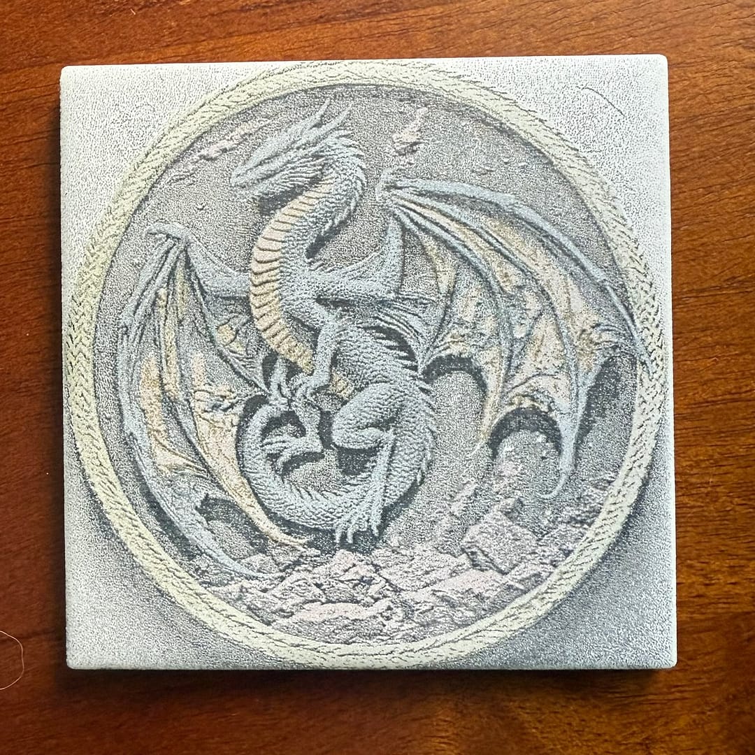 Dragon Coaster Set – Handpainted Ceramic Coasters, Unique Dragon Gifts & Dragon Age Décor - Image 4