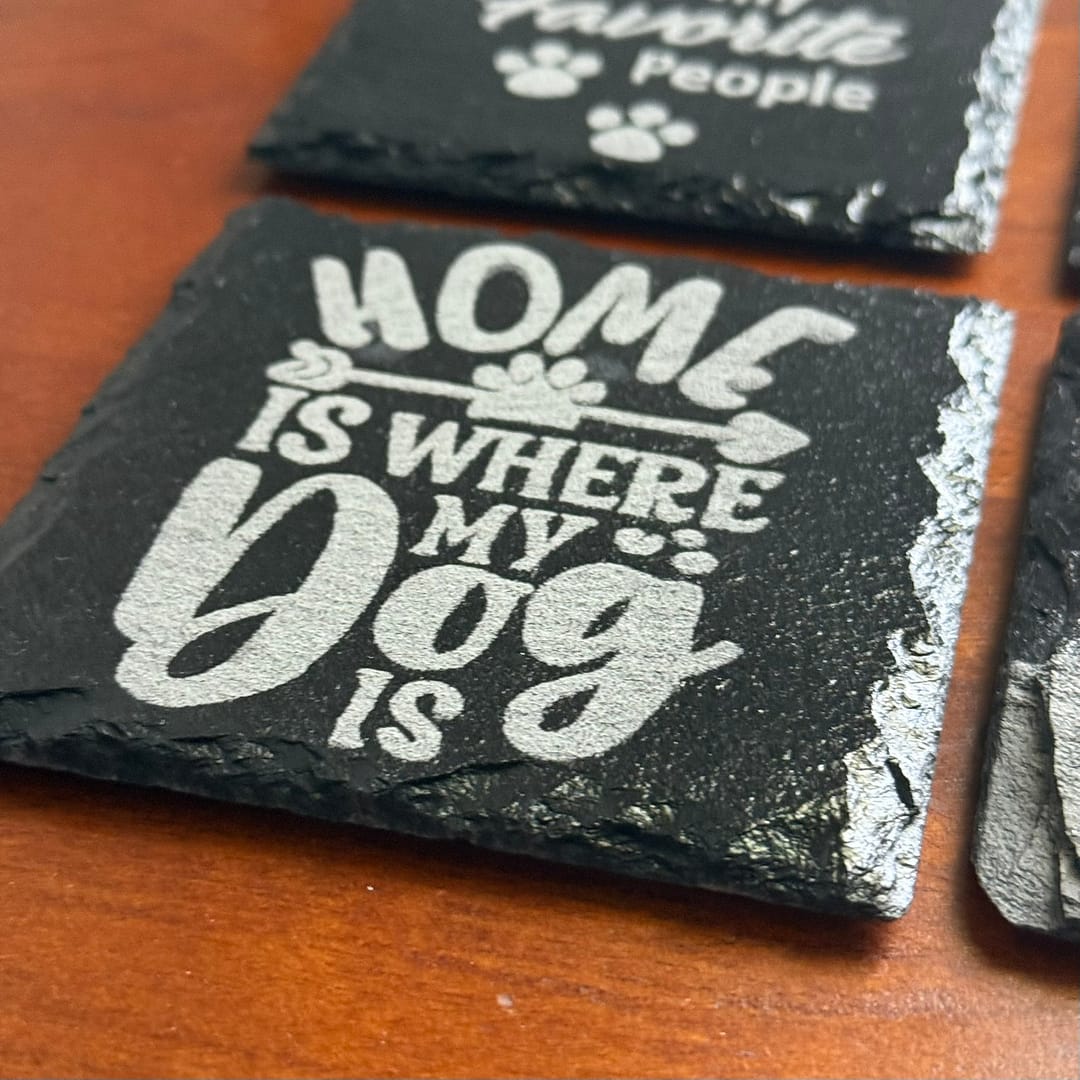 Personalized Pet Photo Slate Coasters - Engraved Dog Lover Gift (Set of 4) - Image 13