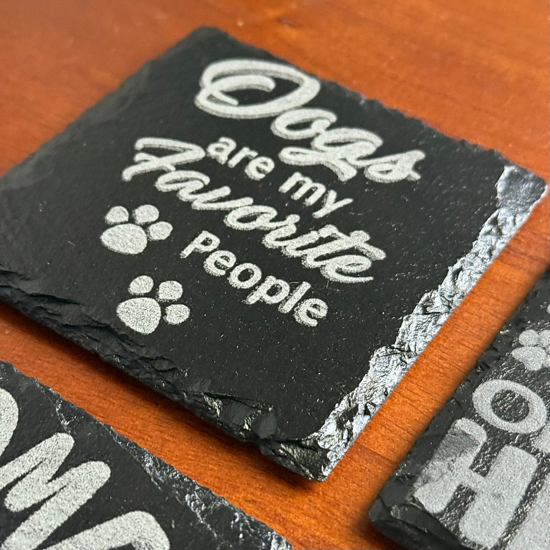 Personalized Pet Photo Slate Coasters - Engraved Dog Lover Gift (Set of 4) - Image 12