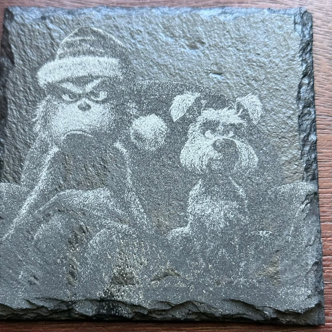 Grinch Christmas Slate Coaster Set – Funny Holiday Drink Coasters - Image 5