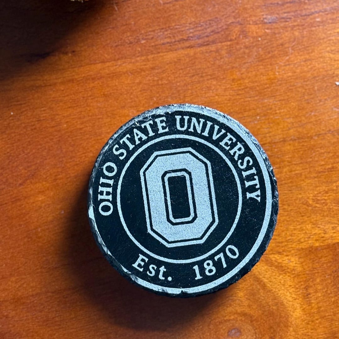 Ohio State Buckeyes Slate Coasters: Laser Engraved Block O & The Shoe - Image 5