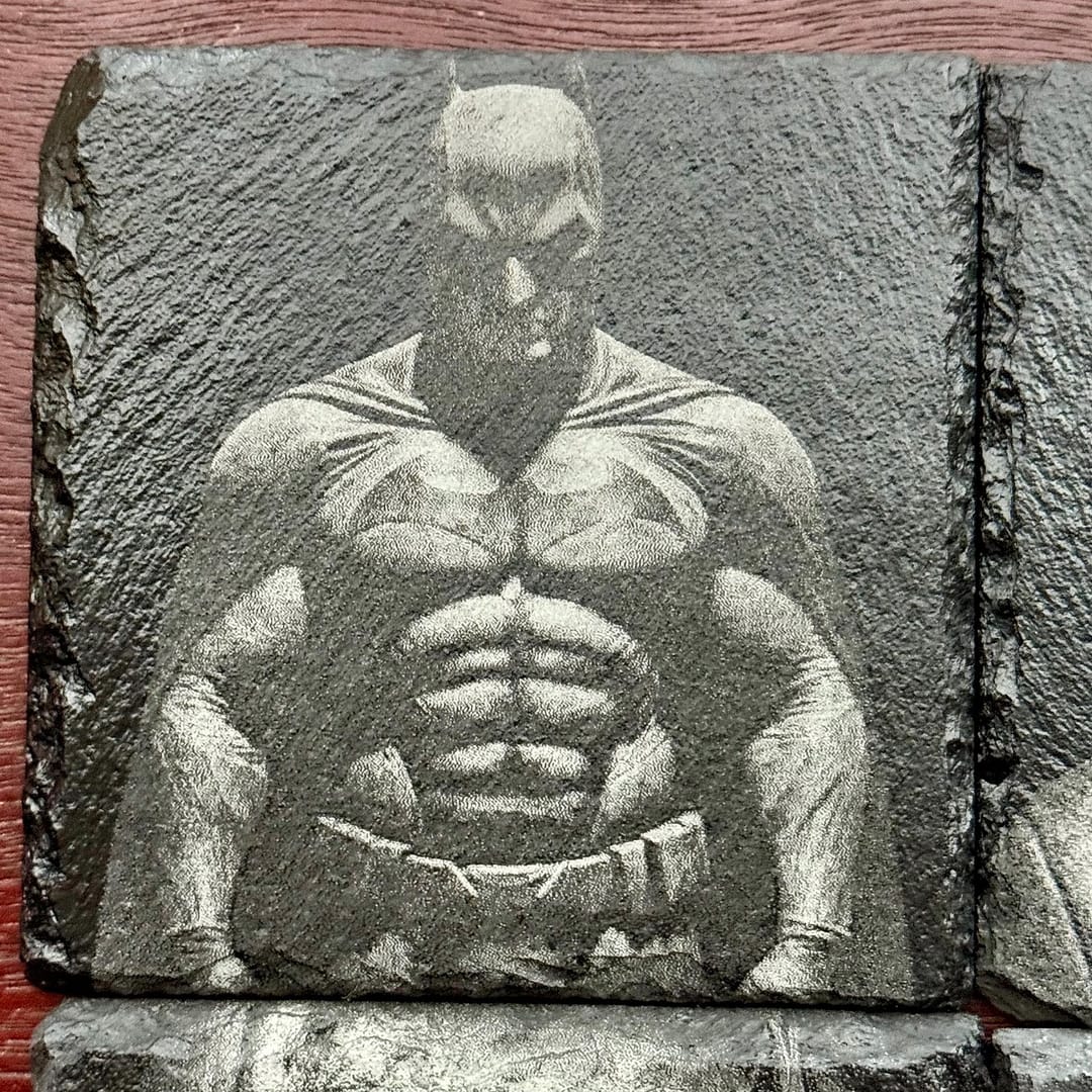 Dark Knight Slate Coaster Set – Gritty Gotham Villains - Image 2
