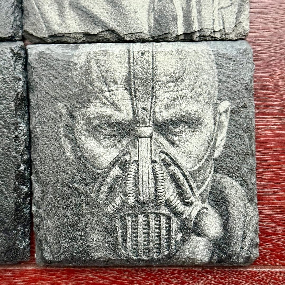 Dark Knight Slate Coaster Set – Gritty Gotham Villains - Image 5