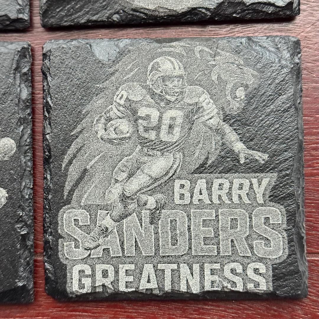 Detroit Lions Slate Coaster Set | Laser Engraved NFL - Image 5