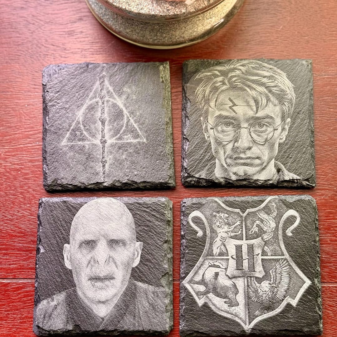 Harry Potter Slate Coasters - Hogwarts Magic - Fan Gift