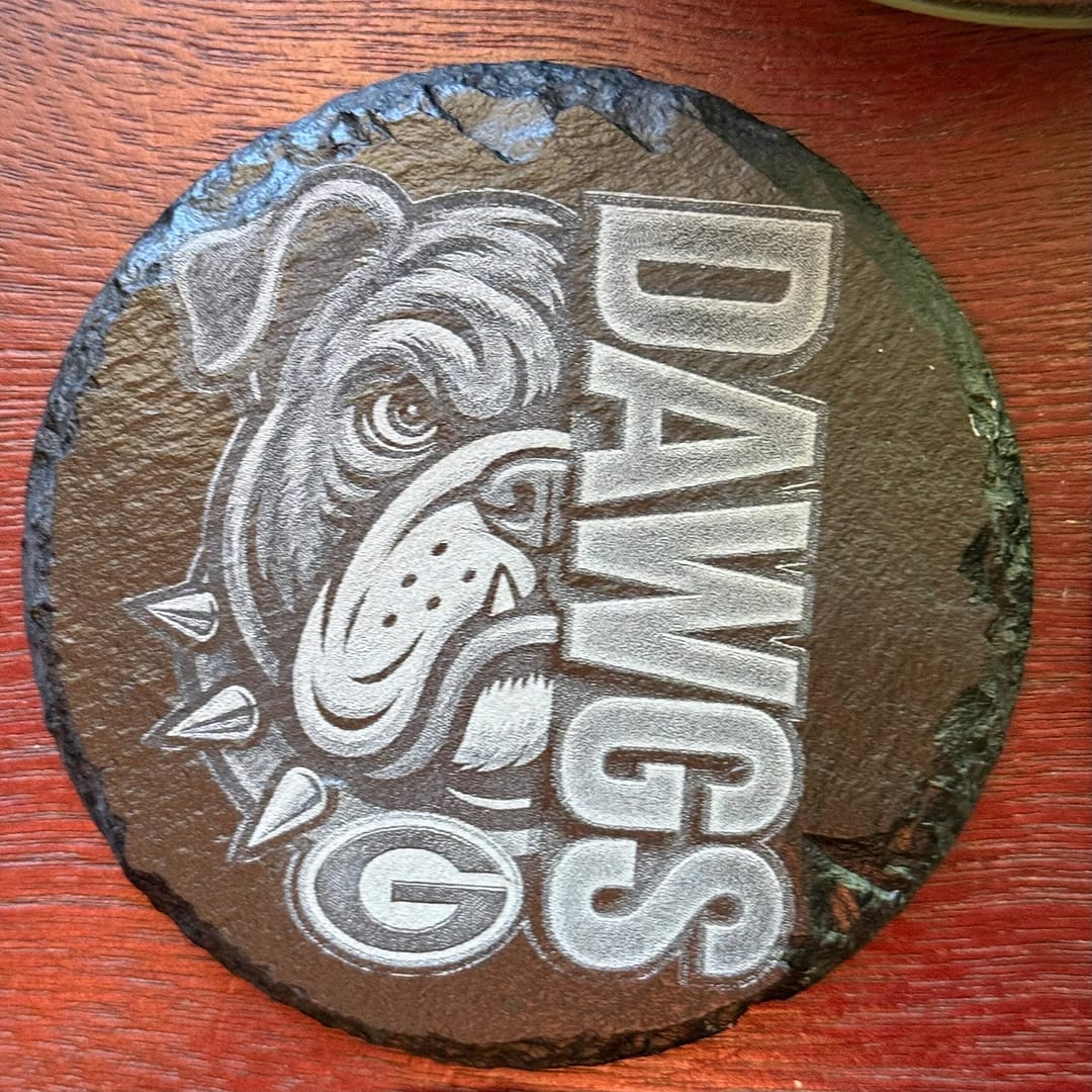 Georgia Bulldogs Slate Coasters Set of 4 | UGA Football Decor | Go Dawgs Coasters - Image 3