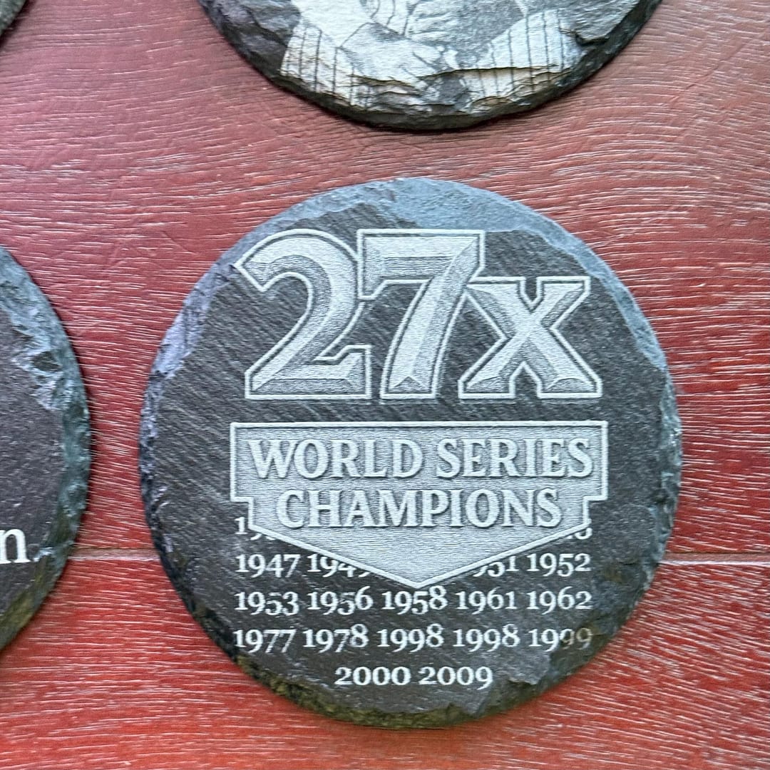 MLB Bronx Baseball Legends Slate Coasters – Ruth, The Captain - Image 6