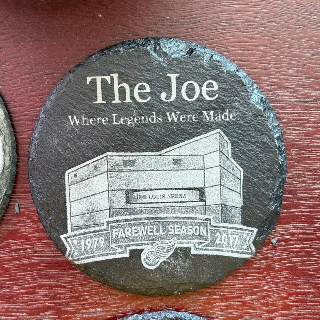 Detroit Red Wings Fan Gifts | Laser Engraved Slate Coasters (4) - Image 3