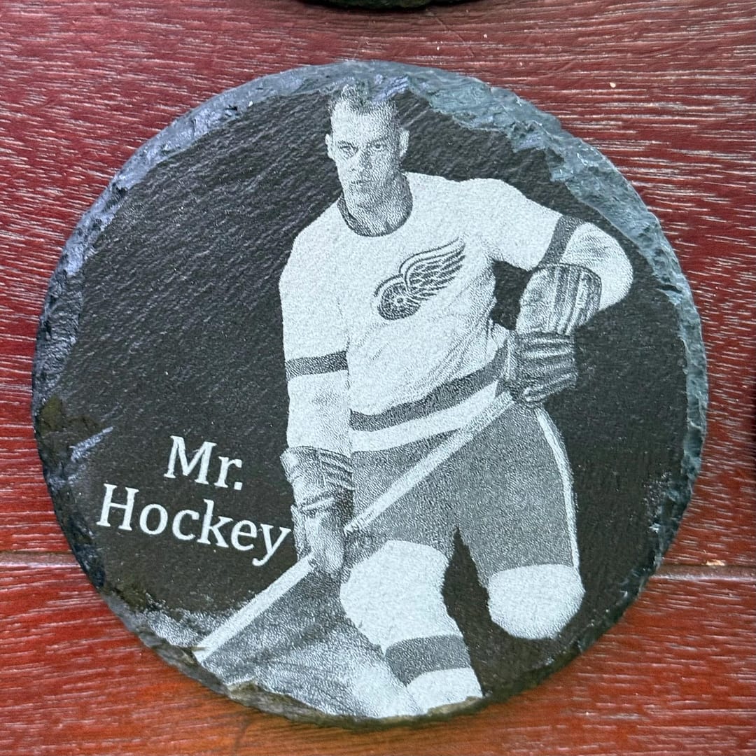 Detroit Red Wings Fan Gifts | Laser Engraved Slate Coasters (4) - Image 4