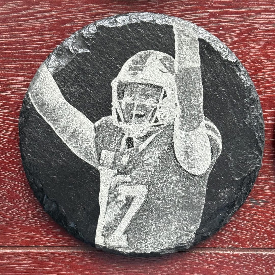 Engraved Buffalo Bills Slate Coaster Set (4) - Image 3
