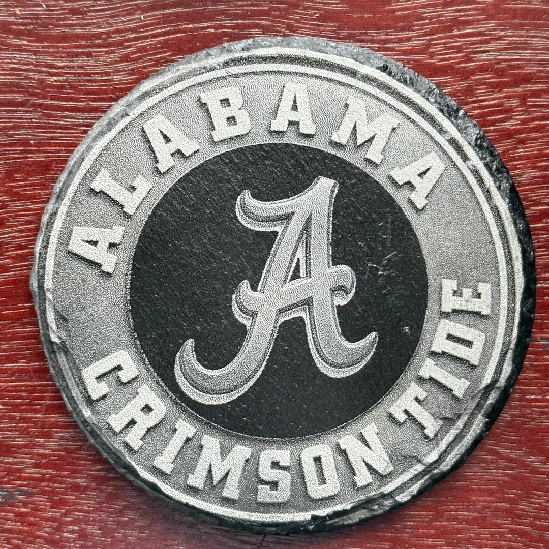 Alabama Crimson Tide Slate Coasters Set of 4 | Roll Tide Gift - Image 3