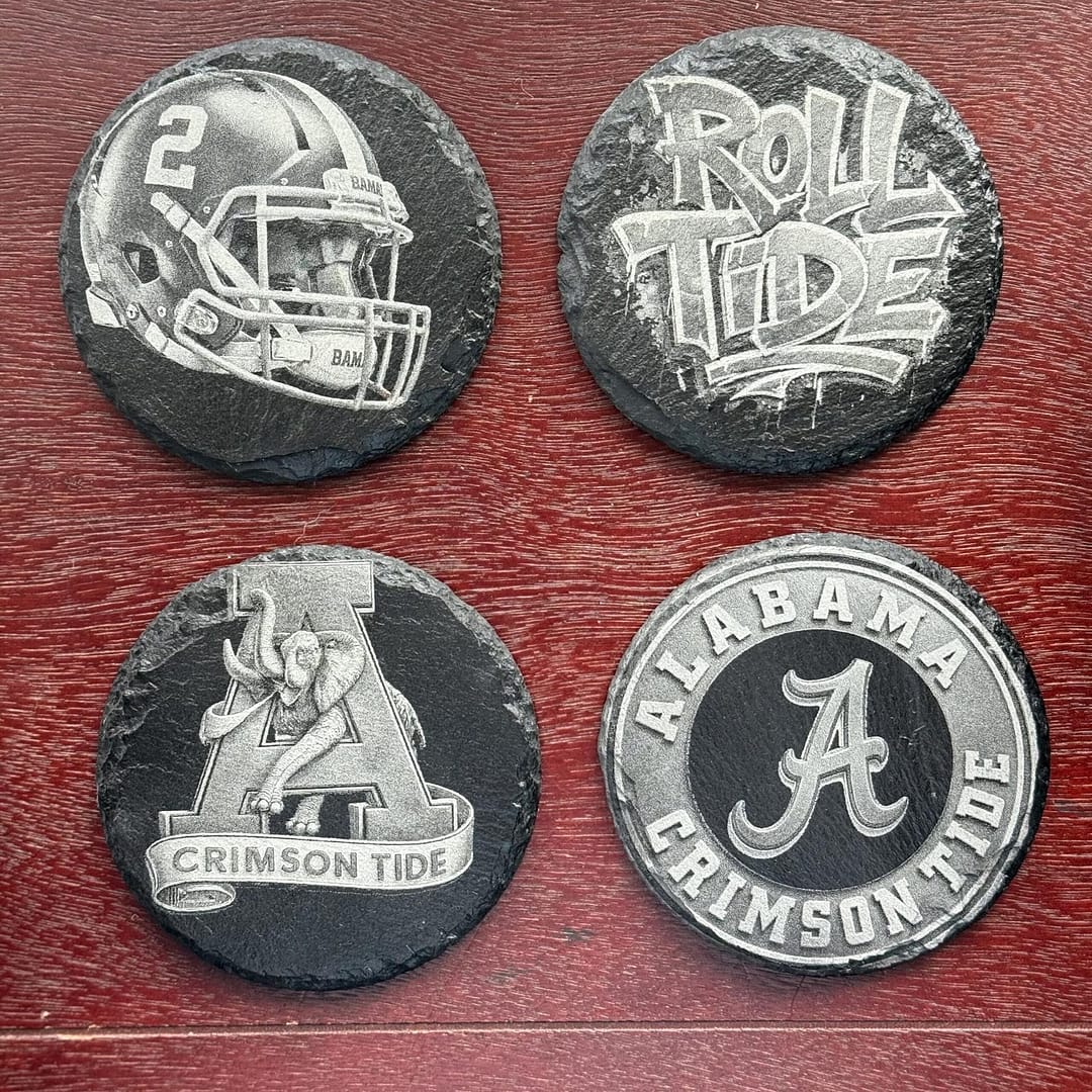 Alabama Crimson Tide Slate Coasters Set of 4 | Roll Tide Gift