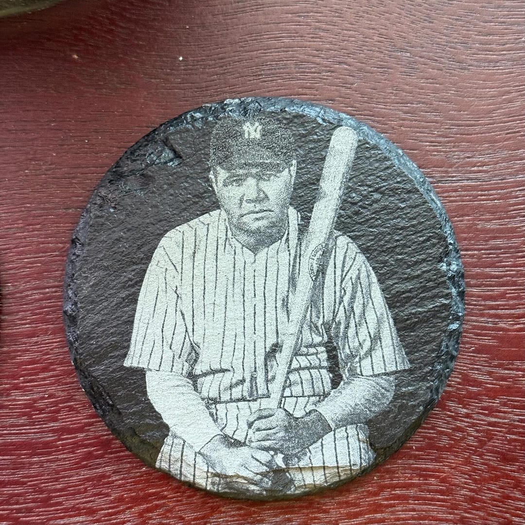 MLB Bronx Baseball Legends Slate Coasters – Ruth, The Captain - Image 4