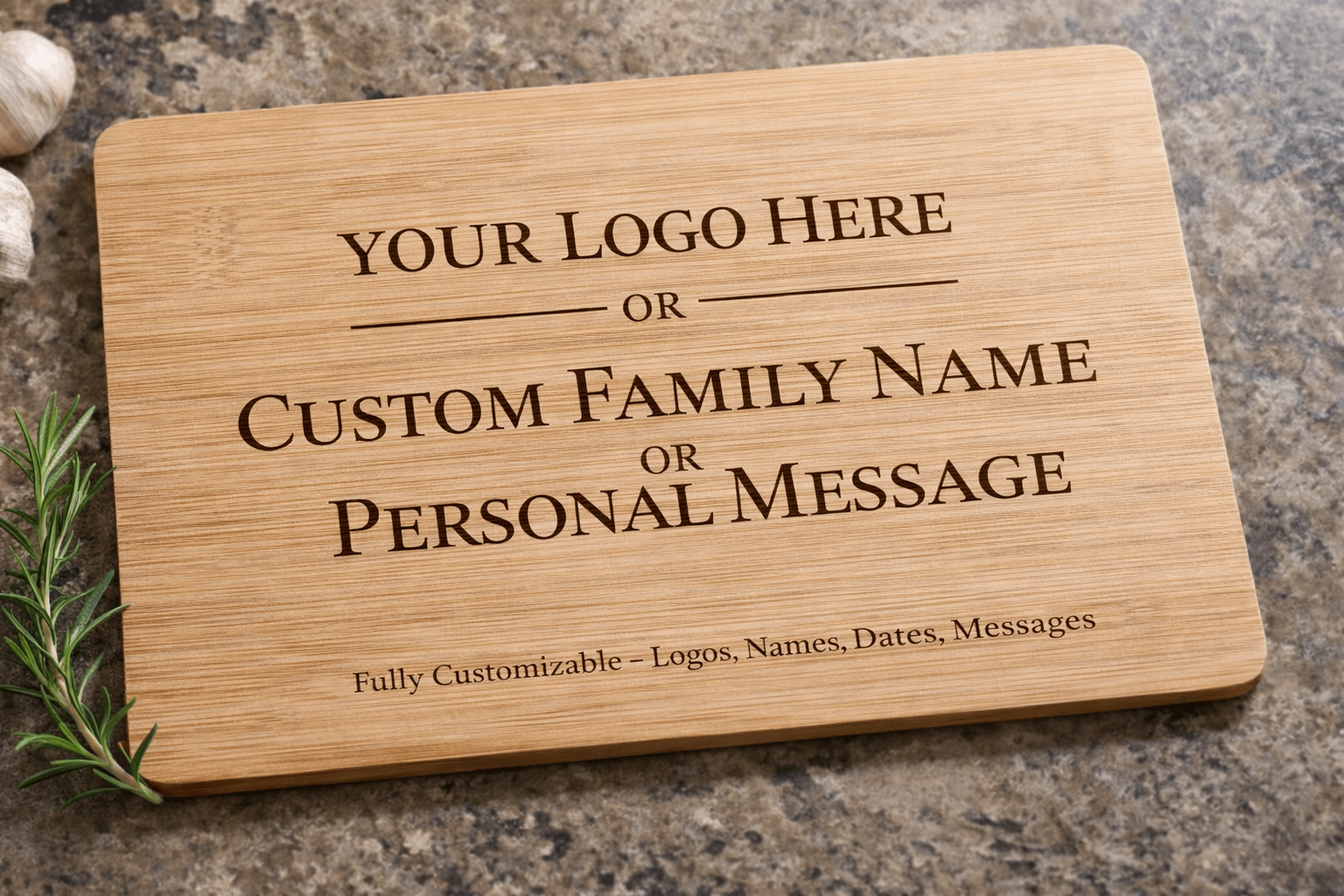 Custom Engraved Bamboo Cutting Board | Personalized Charcuterie Board | Available in 3 Sizes - Image 2