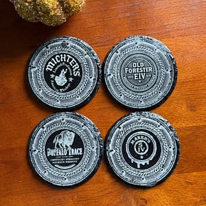 Bourbon Lovers Engraved Slate Coasters -