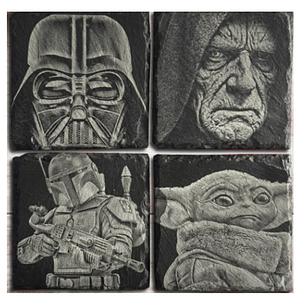 ⭐ Star Wars™ Laser-Engraved Slate Coasters