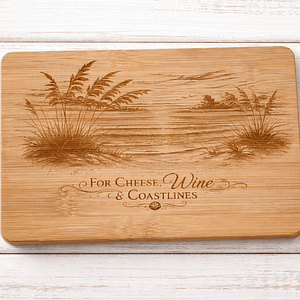 Coastal Charcuterie Board – “For Cheese, Wine & Coastlines” – Beach House Gift