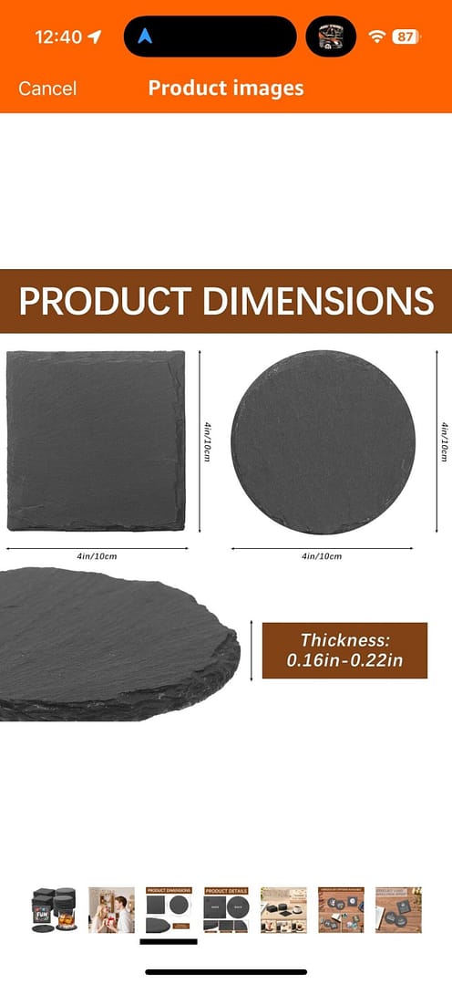 Notre Dame Slate Coaster Set – Fighting Irish Engraved Drink Coasters - Image 2