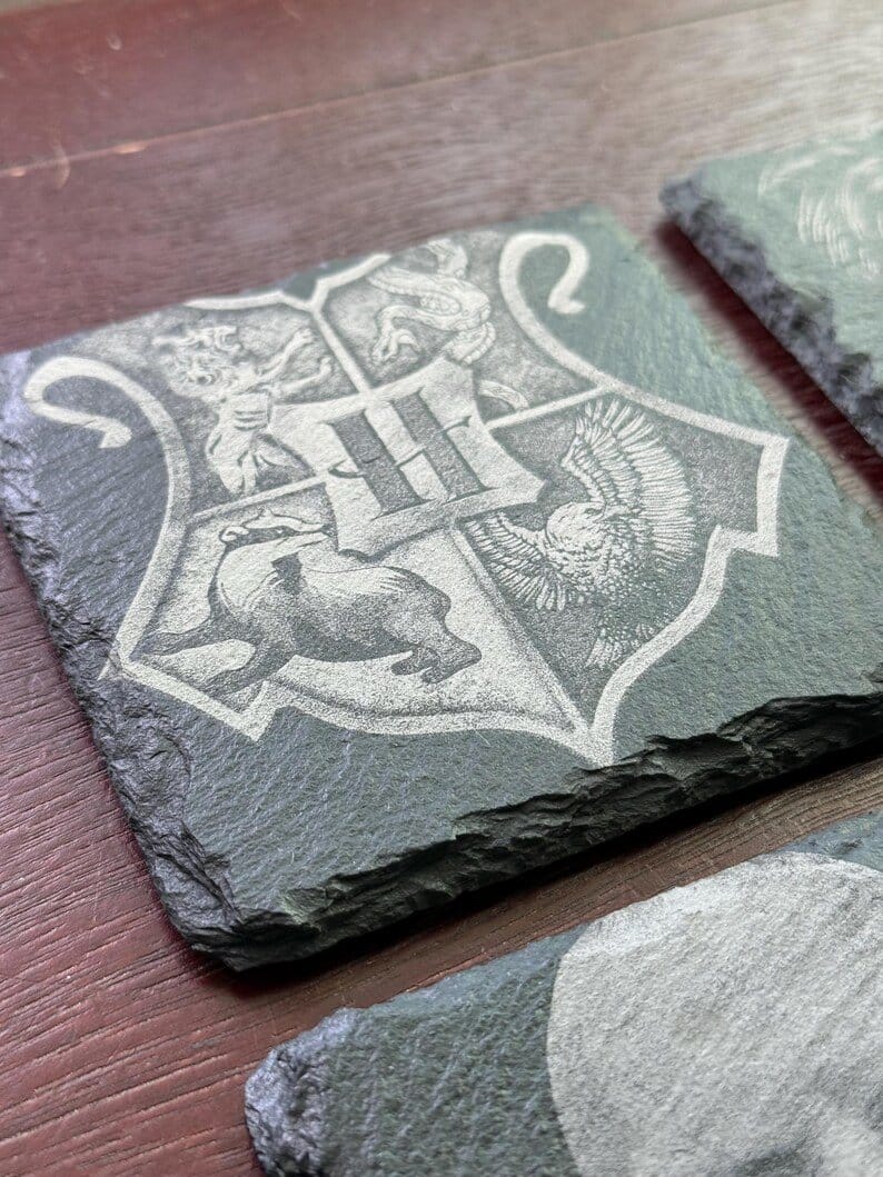 Harry Potter Inspired Gifts | Laser Engraved Slate Coaster Set - Image 7