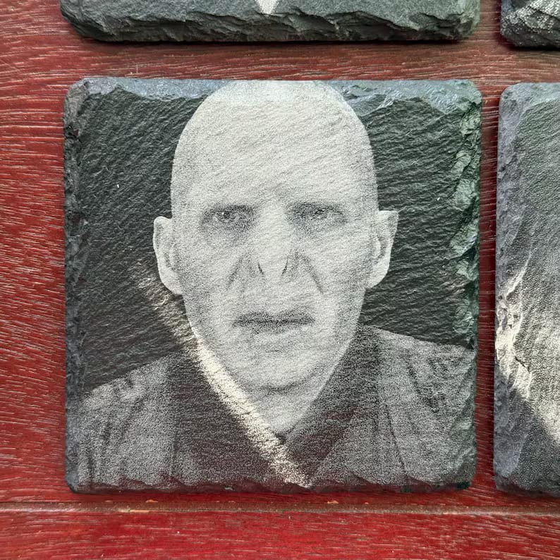 Harry Potter Inspired Gifts | Laser Engraved Slate Coaster Set - Image 5