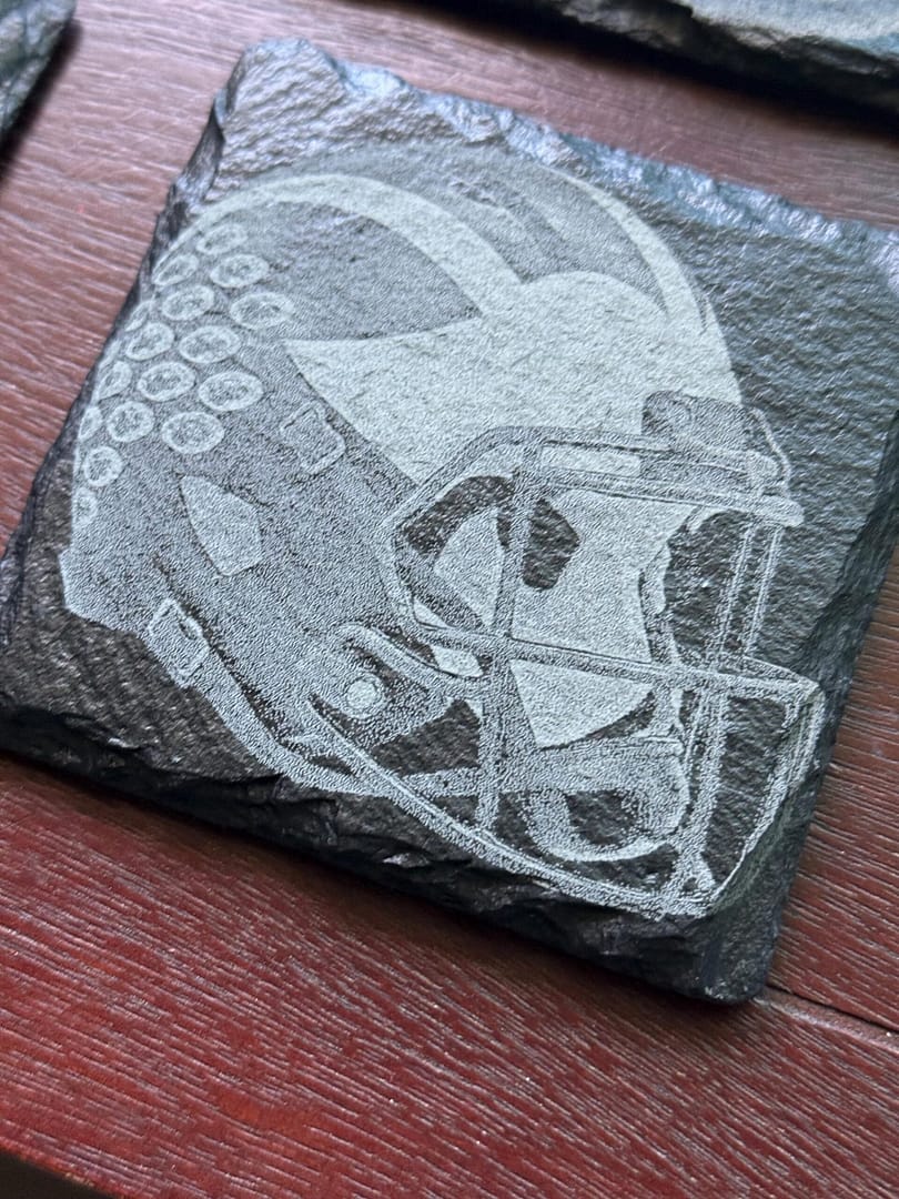 Michigan Wolverines Slate Coaster Set – Engraved “Go Blue” Coasters, - Image 7