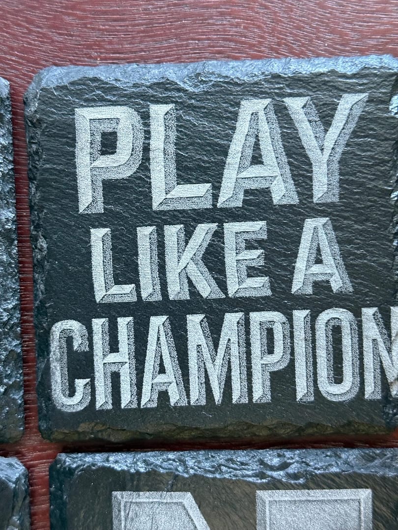 Notre Dame Slate Coaster Set – Fighting Irish Engraved Drink Coasters - Image 5