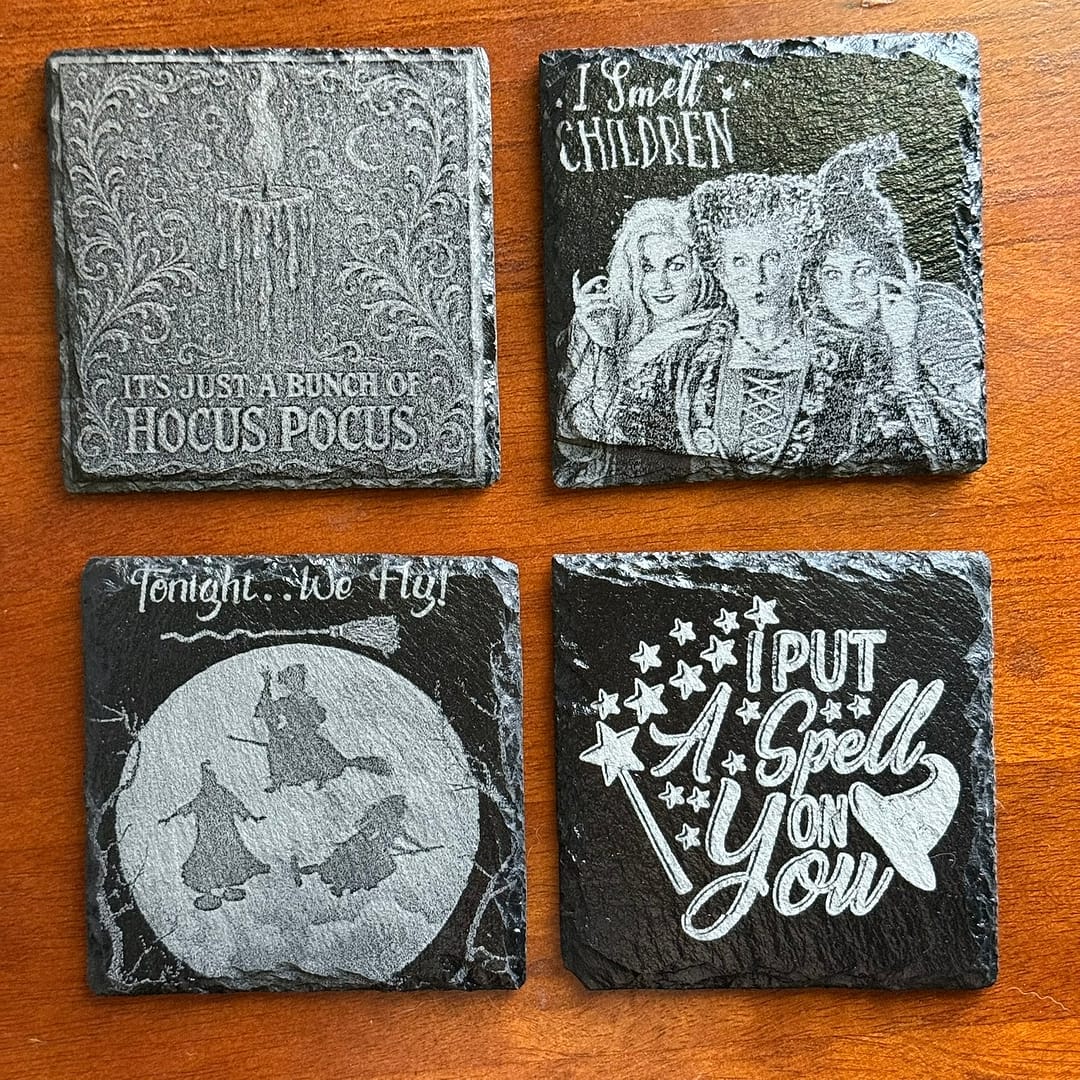 Hocus Pocus Slate Coaster Set - Great Gift!