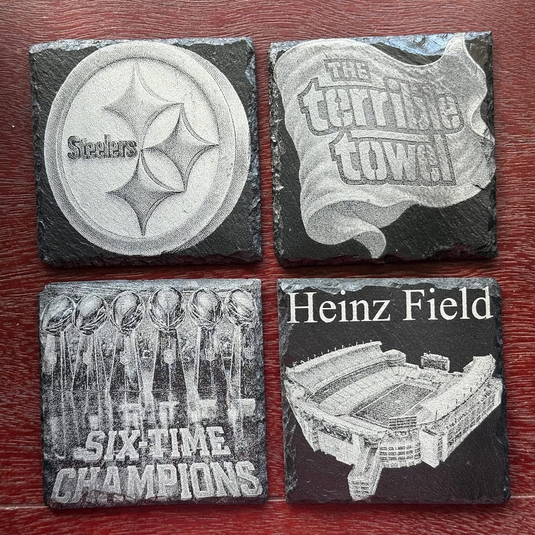 Pittsburgh Steelers Slate Coasters: Secret Santa Gift for him