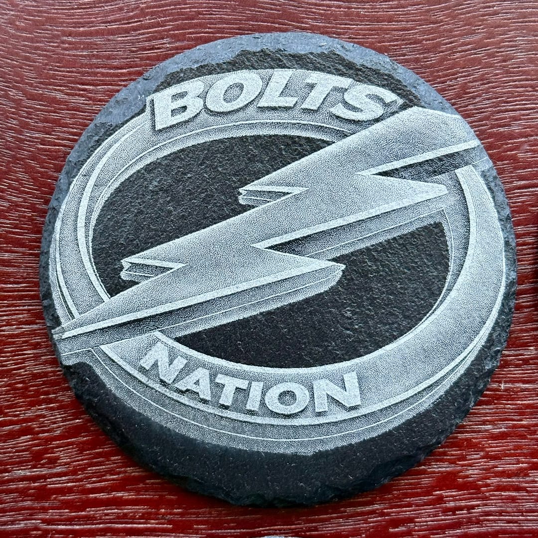 Tampa Bay Lightning Fan Gift | Laser Engraved Slate Coaster Set (4) - Image 5