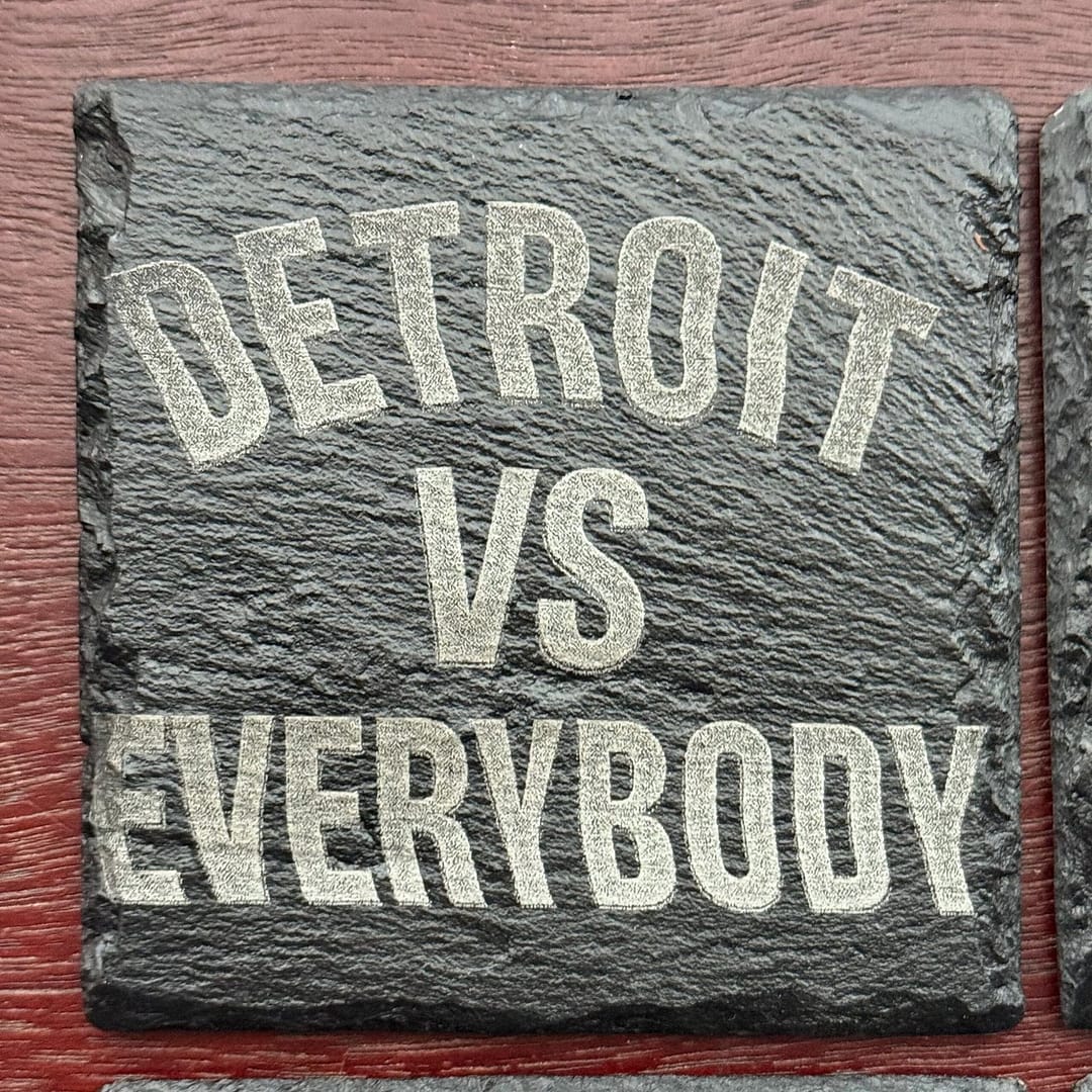 Detroit Lions Slate Coaster Set | Laser Engraved NFL - Image 2