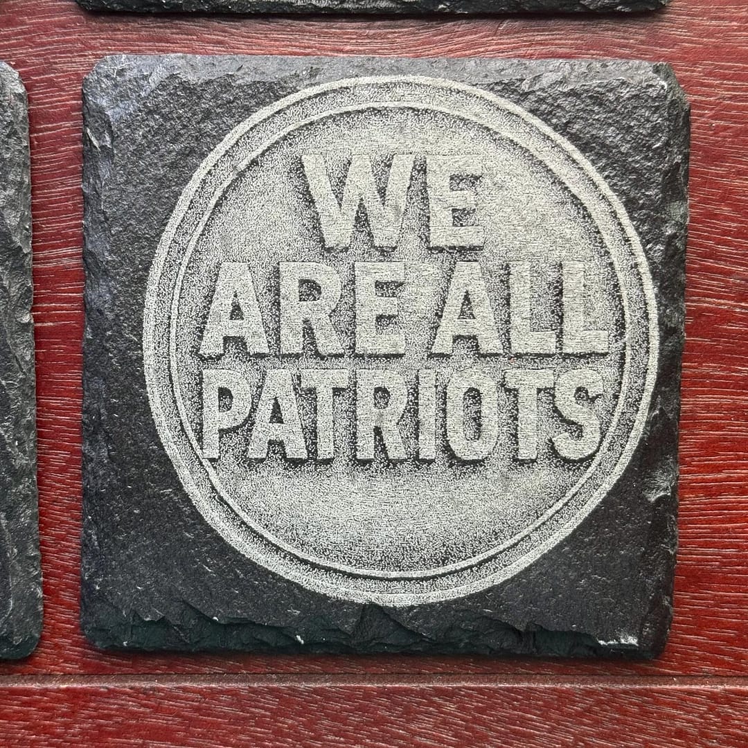 New England Patriots Slate Coaster Set | Laser Engraved Gift for Patriots Fans - Image 5
