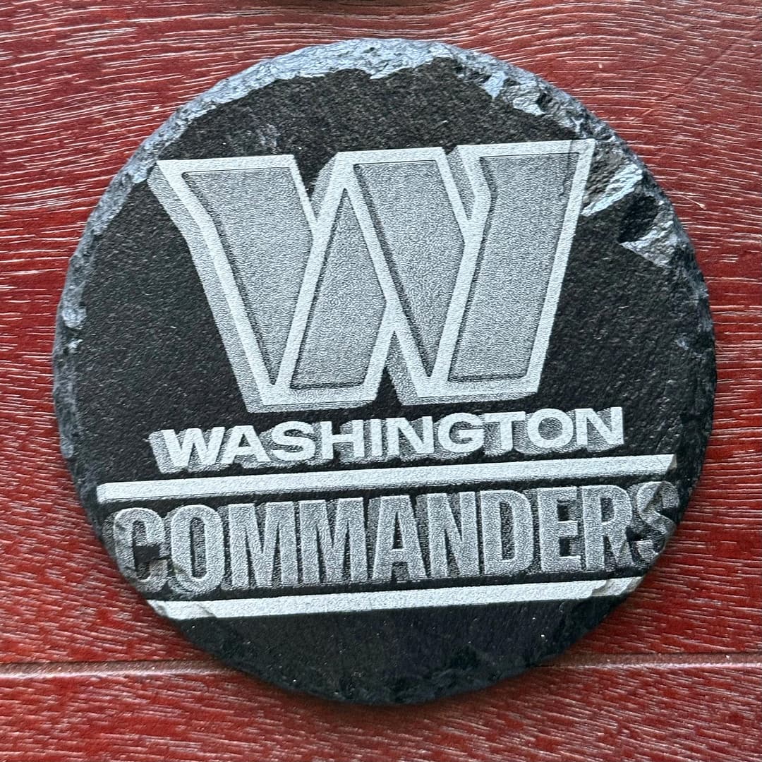 Washington Commanders Slate Coasters: Your Choice of Round and Square - Image 3