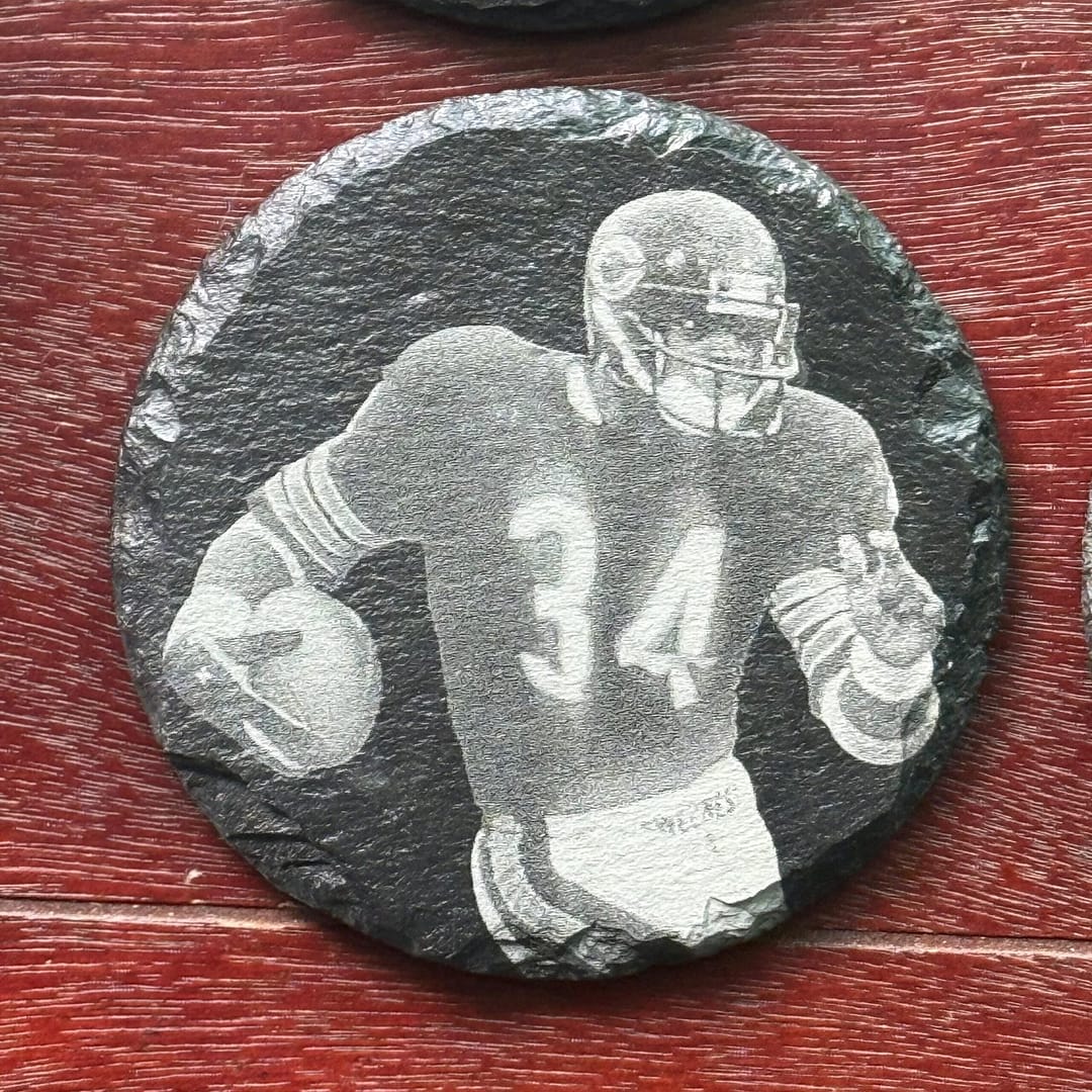 Chicago Bears Slate Coaster Set | Laser Engraved NFL Gift - Image 4