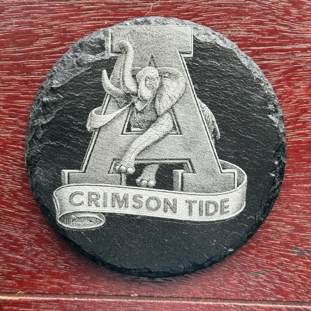 Alabama Crimson Tide Slate Coasters Set of 4 | Roll Tide Gift - Image 2