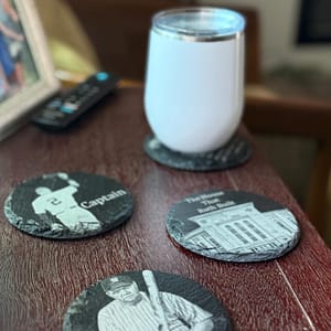MLB Bronx Baseball Legends Slate Coasters – Ruth, The Captain